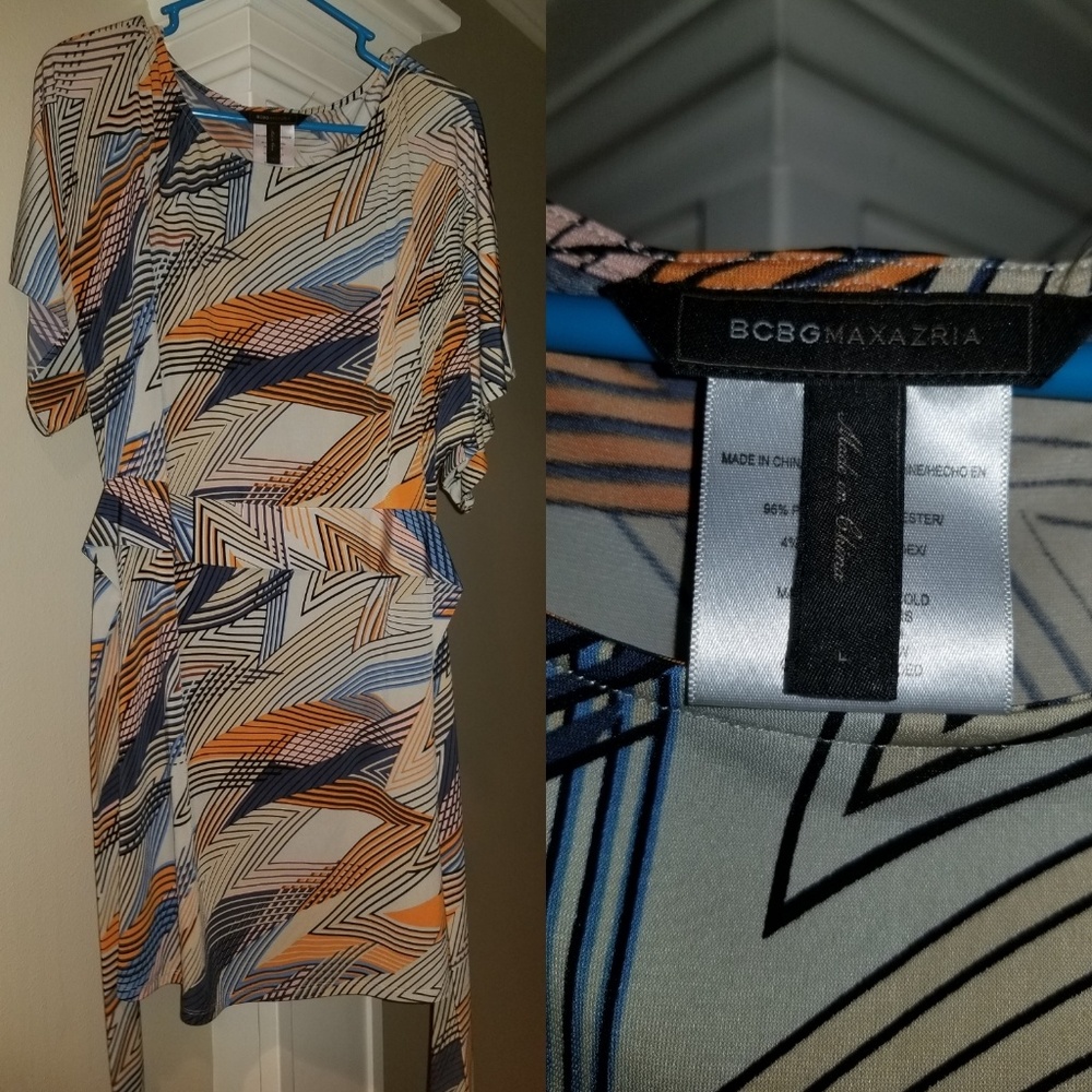 BCBGMAXAZRIA Geometric Dress